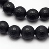 Natural Black Agate Beads Strands X-G-D710-10mm-06-1