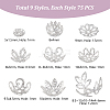 675Pcs 9 Styles Iron Bead Caps IFIN-GA0001-68-2