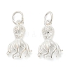 925 Sterling Silver Hollow Pendants STER-P071-01S-1