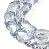 AB Color Plated Transparent Glass Beads Strands EGLA-P051-06A-A-4
