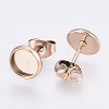 Ion Plating(IP) 304 Stainless Steel Stud Earrings Findings LS-STAS-E117-12RG-2
