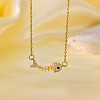 Brass Micro Pave Clear and Black Cubic Zirconia Pendant Necklaces for Women FS-WG014CD-13-1