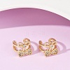Brass Micro Pave Clear Cubic Zirconia Cuff Earrings EJEW-Q045-02G-4