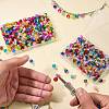 200Pcs 10 Colors Crackle Glass Pendants PALLOY-SW0018-01-4