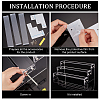 3-Tier Assembled Transparent Acrylic Minifigure Display Risers ODIS-WH0002-50B-3