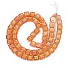 Electroplate Transparent Glass Beads Strands EGLA-N017-03C-2