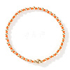 Glass Seed Beads & CCB Beads Stretch Bracelets TB4137-18-1