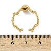 316 Stainless Steel with Natural Mixed Gemstone Cuff Rings RJEW-Z098-01G-03-5