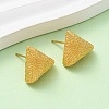 Brass Textured Stud Earrings EJEW-A143-02D-G-2