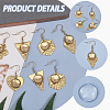 6 Pairs 6 Styles Blank Glass Dome Dangle Earrings EJEW-AB00003-3