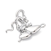 Brass Rhinestone Pendants KK-E793-25P-2
