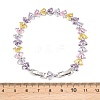 Platinum Tone Brass Micro Pave Cubic Zirconia Tennis Bracelets BJEW-B160-13P-6