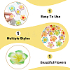 30Pcs 6 Colors Resin Cabochons RESI-YW0005-98-2