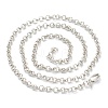 Brass Rolo Chain Necklace Making MAK-F036-01P-2