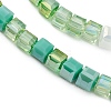 Gradient Color Electroplate Glass Bead Strands X1-GLAA-E042-05B-3