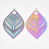 Ion Plating(IP) 304 Stainless Steel Filigree Big Pendants X-STAS-S108-35-2