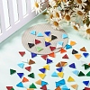 Triangle Mosaic Tiles Glass Cabochons X-DIY-P045-09-3