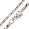 1.8mm Rack Plating Brass Box Chain Necklaces for Women Men MAK-L044-60P-2-2