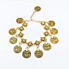 Bohemian Ethnic Style Flower Coin Tassel Alloy Anklets FS-WGE8569-01-3