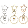 18Pcs 3 Style Alloy Keychain Clasps KEYC-SP0001-49C-6