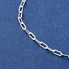 925 Sterling Silver Paperclip Chain Bracelets for Women BJEW-E101-01S-02-3