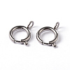 Tarnish Resistant 304 Stainless Steel Smooth Surface Spring Ring Clasps X-STAS-D149-04-1