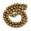 Electroplated Synthetic Magnetic Hematite Beads Strands G-G174-L01-05-2