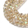 Electroplate Glass Beads Strands GLAA-Q105-02-07-3