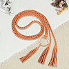 Handmade Imitation Leather Braided Rope Tie Belts AJEW-WH20006-398B-7