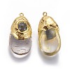 Natural Gold Rutilated Quartz Pendants G-F633-38G-2