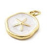 Ocean Theme Brass Enamel Pendants X-KK-Q029-01B-G-3
