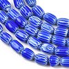 Handmade Millefiori Glass Oval Beads Strands LK-Z001-02A-01-2
