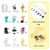 24Pcs 12 Styles Mixed Gemstone Chip Pendants PALLOY-TAC0166-4