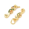 Brass Micro Pave Cubic Zirconia Charms KK-H093-17B-G-2