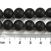 Dyed Natural Black Agate Beads Strands G-P088-14-10mm-2
