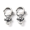 925 Thailand Sterling Silver Lobster Claw Clasp Rhinestone Settings STER-D003-05A-AS-1