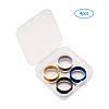 Stainless Steel Grooved Finger Ring Settings MAK-TA0001-05-4