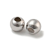 Rhodium Plated 925 Sterling Silver Beads STER-E066-05P-2