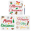 MAYJOYDIY US 1 Set Merry Christmas PET Hollow Out Drawing Painting Stencils DIY-MA0001-61A-1