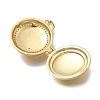 Brass Micro Pave Clear Cubic Zirconia Locket Pendants KK-D431-031C-G-2
