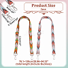 WADORN 2Pcs 2 Colors Arrow Pattern Adjustable Polyester Webbing Bag Straps PURS-WR0001-24A-2