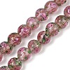 Handmade Glod Sand Lampwork Beads Strands LAMP-B028-03A-10mm-1