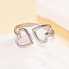 304 Stainless Steel Cuff Open Rings WGD404C-01-1