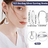 5 Pairs 925 Sterling Silver Earring Hooks STER-BBC0001-46-2