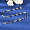 Twist 304 Stainless Steel Link Chains Bracelets for Women BJEW-K240-09G-3