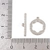 Flat Round Brass Toggle Clasps KK-G548-36P-4