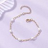 Natural Freshwater Pearl Beaded Link Bracelets BJEW-JB12849-1