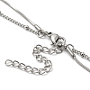 304 Stainless Steel Double-Layer Necklace NJEW-Q321-01P-4