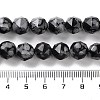 Natural Snowflake Obsidian Beads Strands G-NH0021-A09-02-5