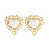 Alloy Plastic Imitation Pearl Stud Earring Finding Accessories FIND-U006-11G-1